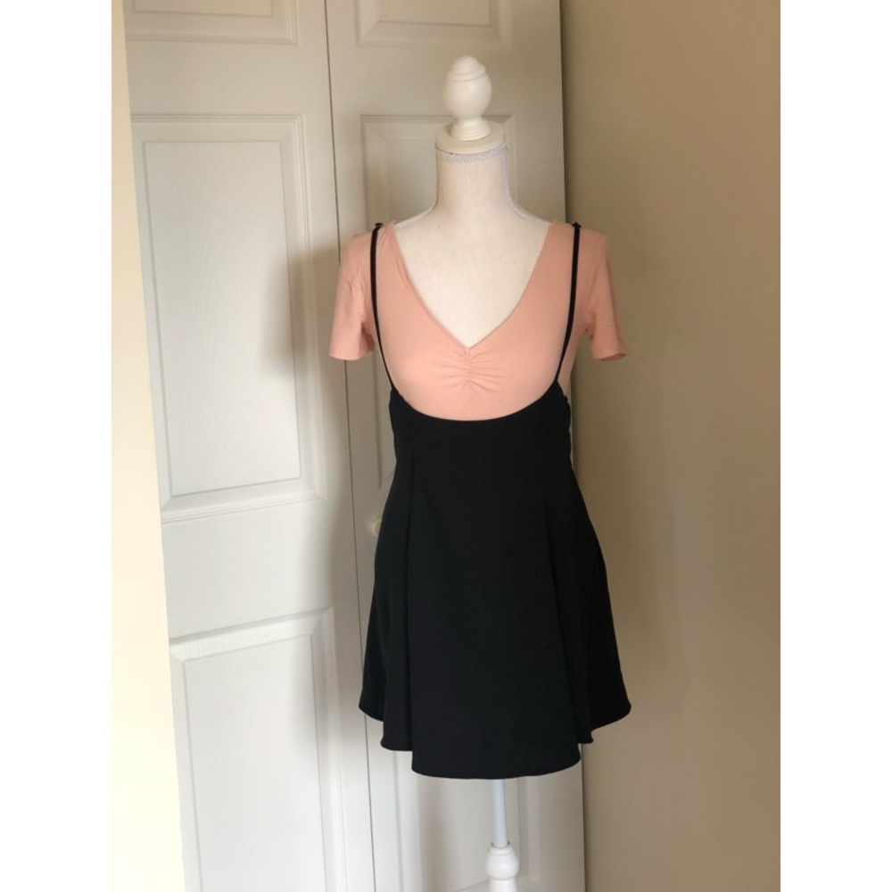 Suspender dress! (Blush top not included)